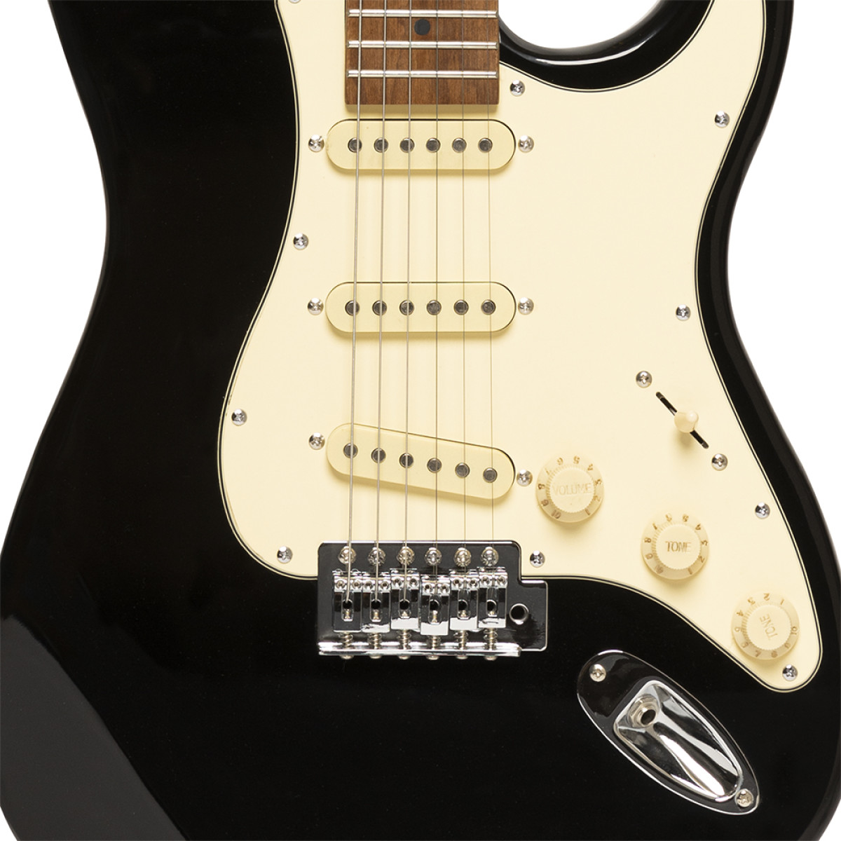 Elektriskā ģitāra Strat Stagg SES-55 BLK