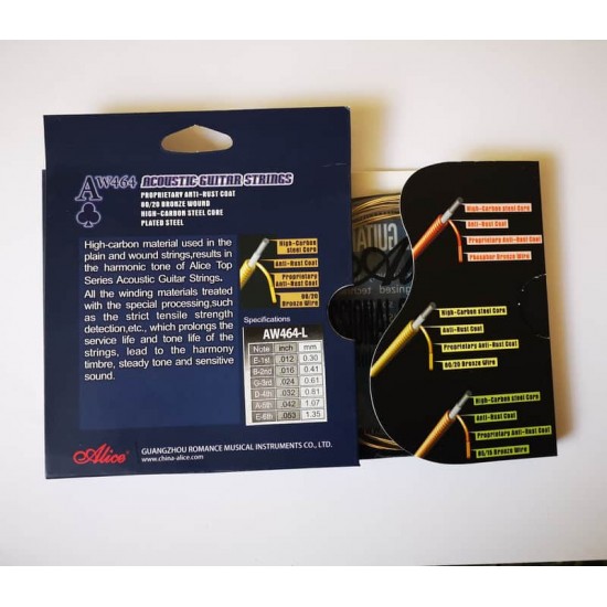 Set of strings for acoustic guitar Alice AW464L