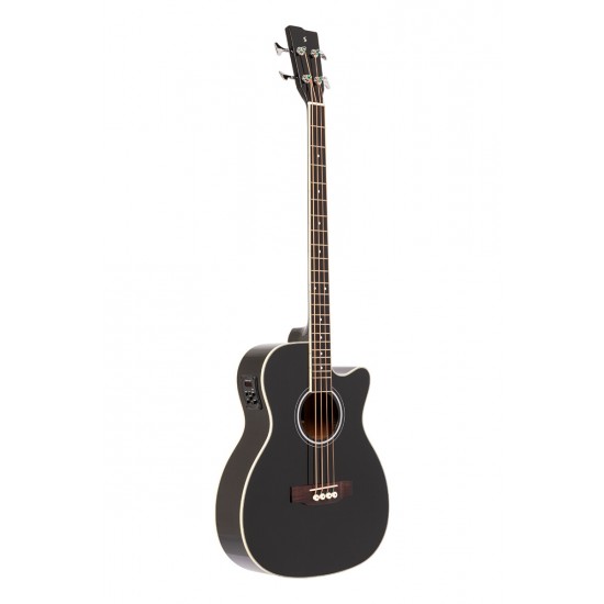 Basģitāra elektroakustiskā jumbo SA40BASS ACE-BK Stagg