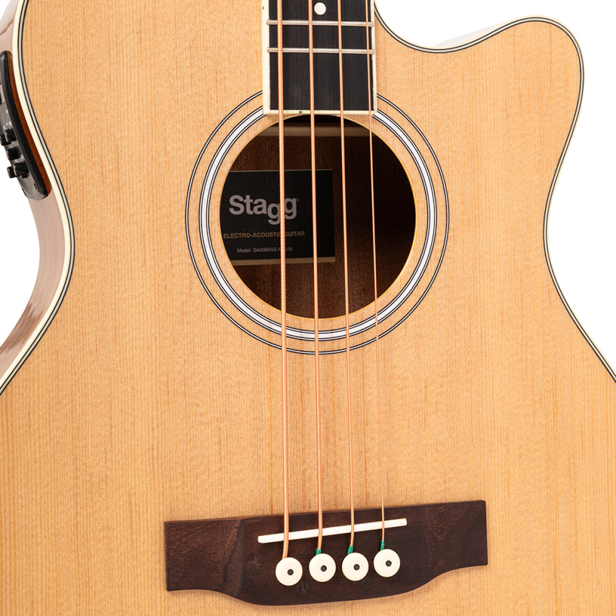 Basģitāra elektroakustiskā jumbo SA40BASS ACE-N Stagg