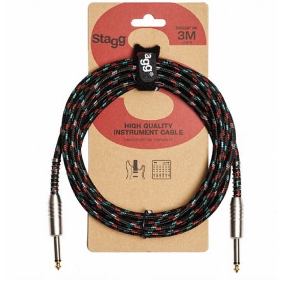 Instrument cable jack-jack 3m Stagg SGC3VT BK