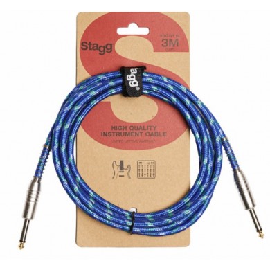 Ģitāras Instrumentu vads jack-jack 3m SGC3VT BL Stagg kabelis