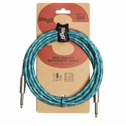 Ģitāras Instrumentu vads jack-jack 3m SGC3VT GR Stagg kabelis