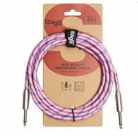 Ģitāras Instrumentu vads jack-jack 3m SGC3VT PK Stagg kabelis