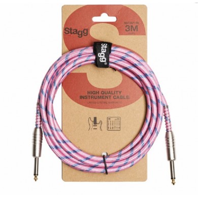 Ģitāras Instrumentu vads jack-jack 3m SGC3VT PK Stagg kabelis