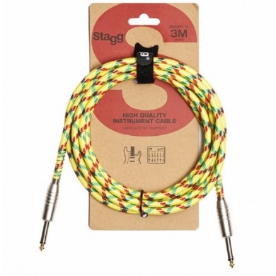 Ģitāras Instrumentu vads jack-jack 3m SGC3VT YW Stagg kabelis