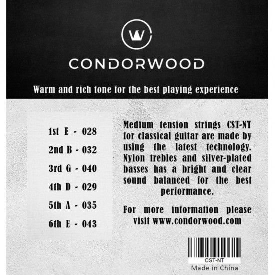 Set of strings for classical guitar Condorwood CST-NT