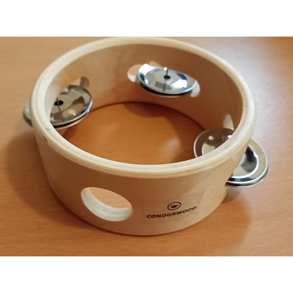 Tamburīns 3 pāri džingli, 10cm, STA-T104 Condrowood