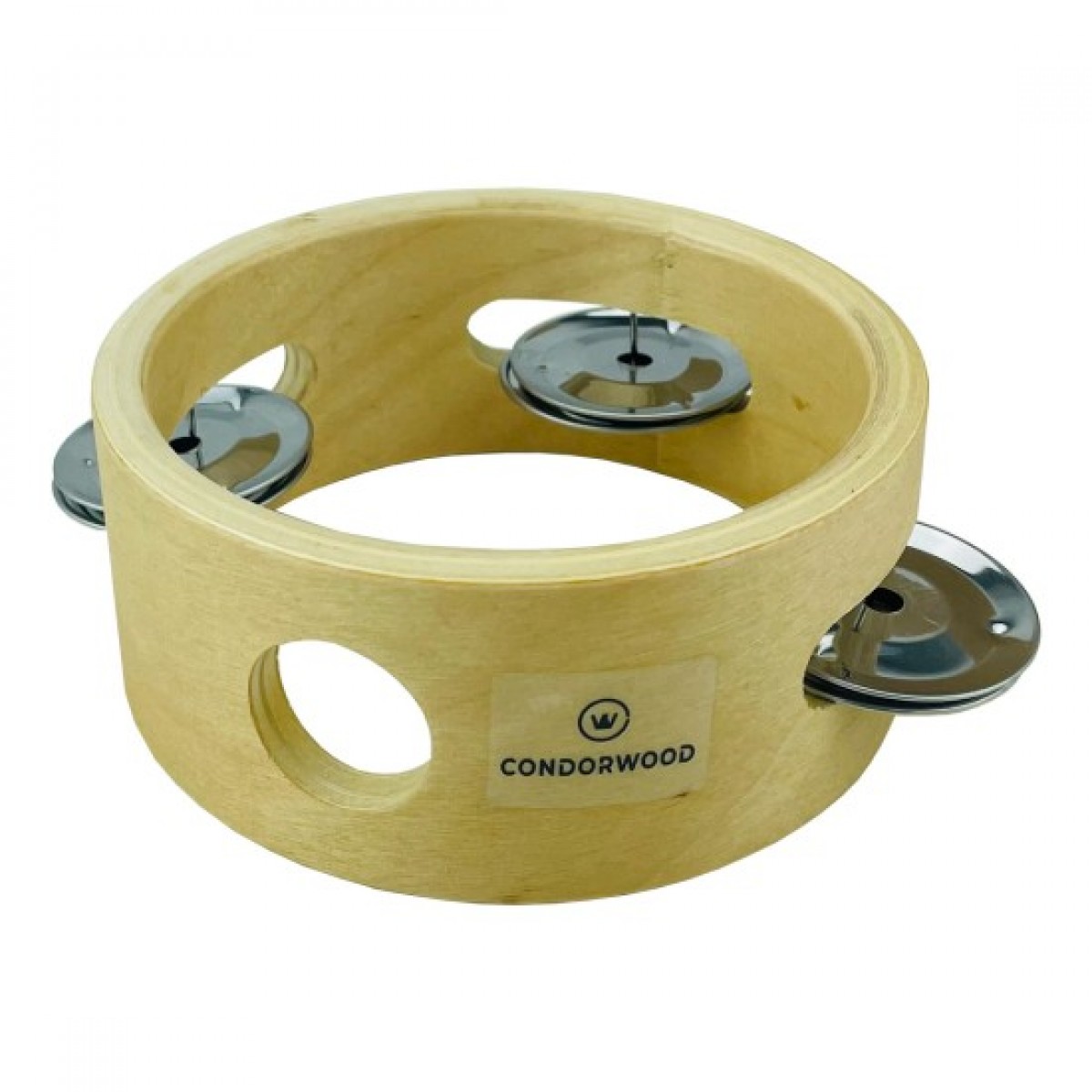 Tamburīns 3 pāri džingli, 10cm, STA-T104 Condrowood