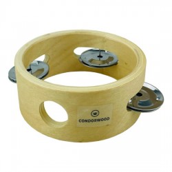 Tamburīns 3 pāri džingli, 10cm, STA-T104 Condrowood