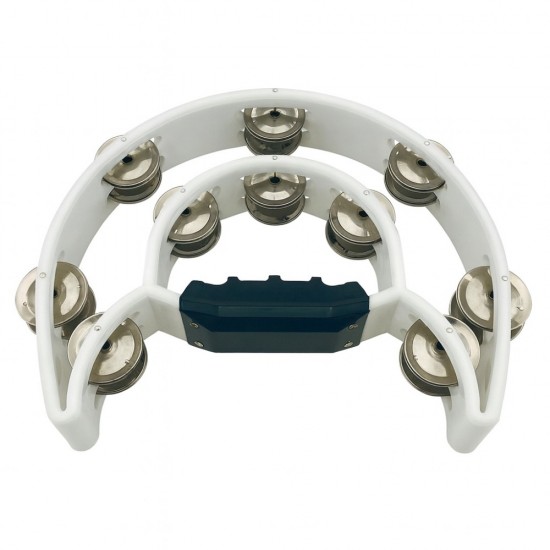 Tambourine TB-150 WH Condorwood cutaway plastic with 20 jingles