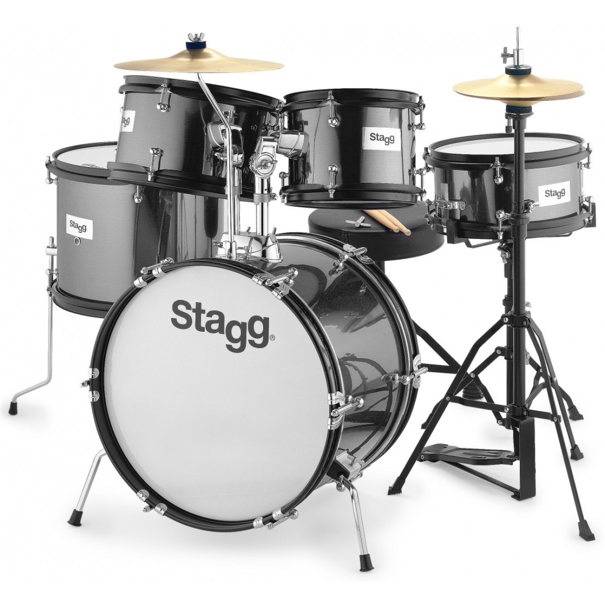 Bungu komplekts Stagg TIM JR 5/16B BK