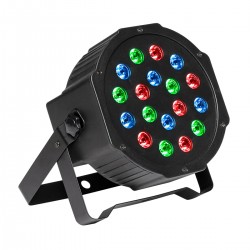 Skatuves LED prožektors SLT-ECOPAR18M-2 ar 18 x 1 vatu RGB jauktu gaismas diodēm