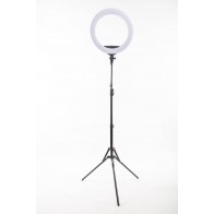 Gredzena spuldze 45 cm, 75W Led Ring Light RL-18-LED tripod stand up to 1.8m, USB