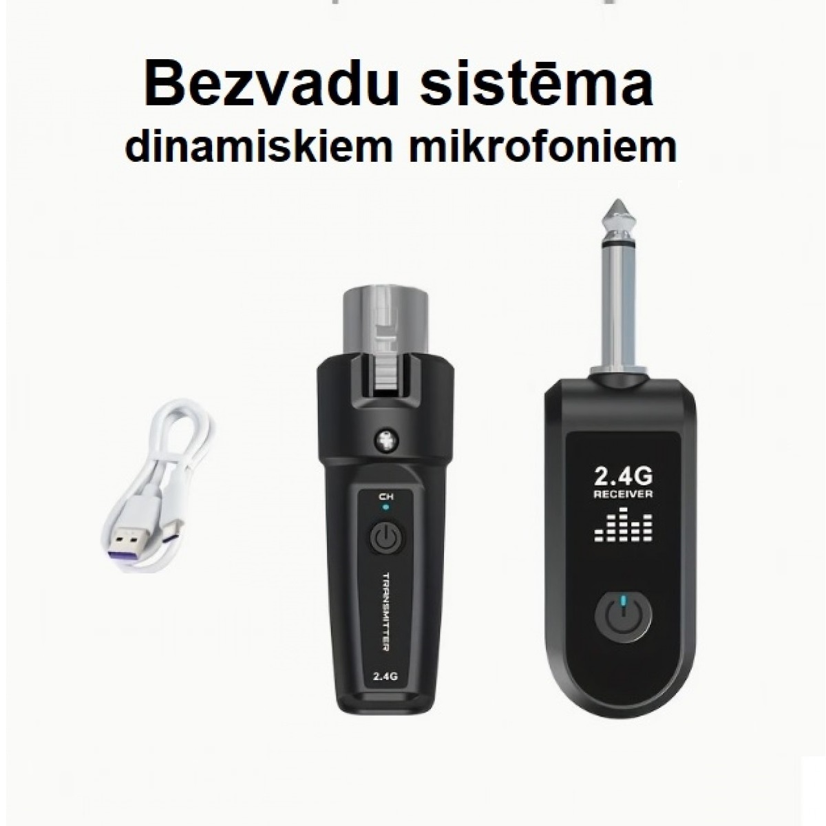 Bezvadu sistēma dinamiskiem mikrofoniem SUW MIC 1 (noma)