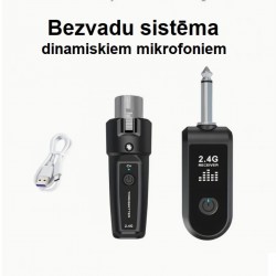 Bezvadu sistēma dinamiskiem mikrofoniem SUW MIC 1 (noma)