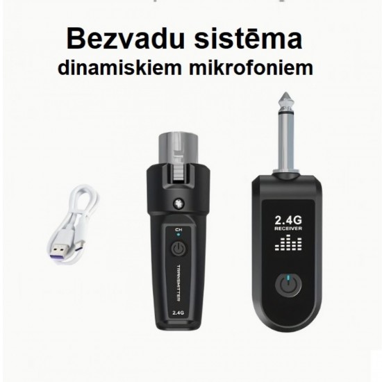 Bezvadu sistēma dinamiskiem mikrofoniem SUW MIC 1 (noma)