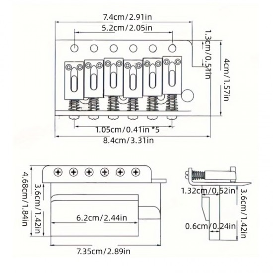 Elektriskās ģitāras Tremolo Bridge SP-BRST-CH2
