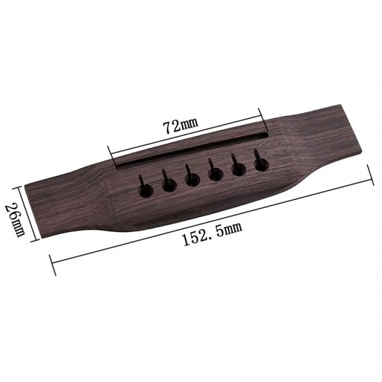 Akustiskās ģitāras tiltiņš Left Hand bridge Stagg SP-BRWS-RW LH stīgturis
