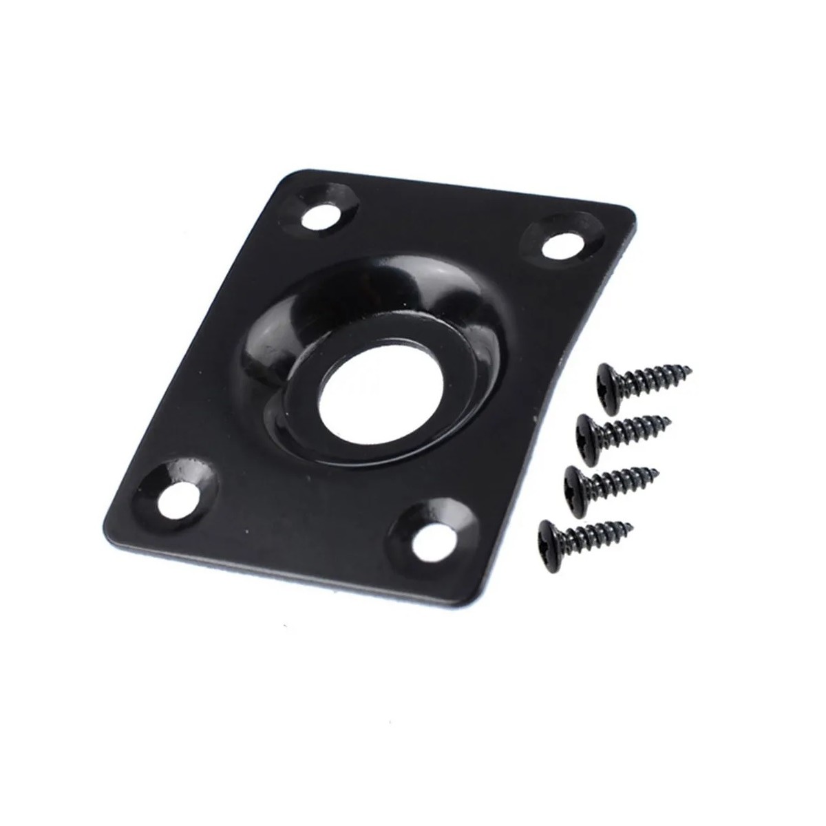 Ligzdas plāksne ar skrūvem stīgu instrumentiem Jack Plate F47 BK