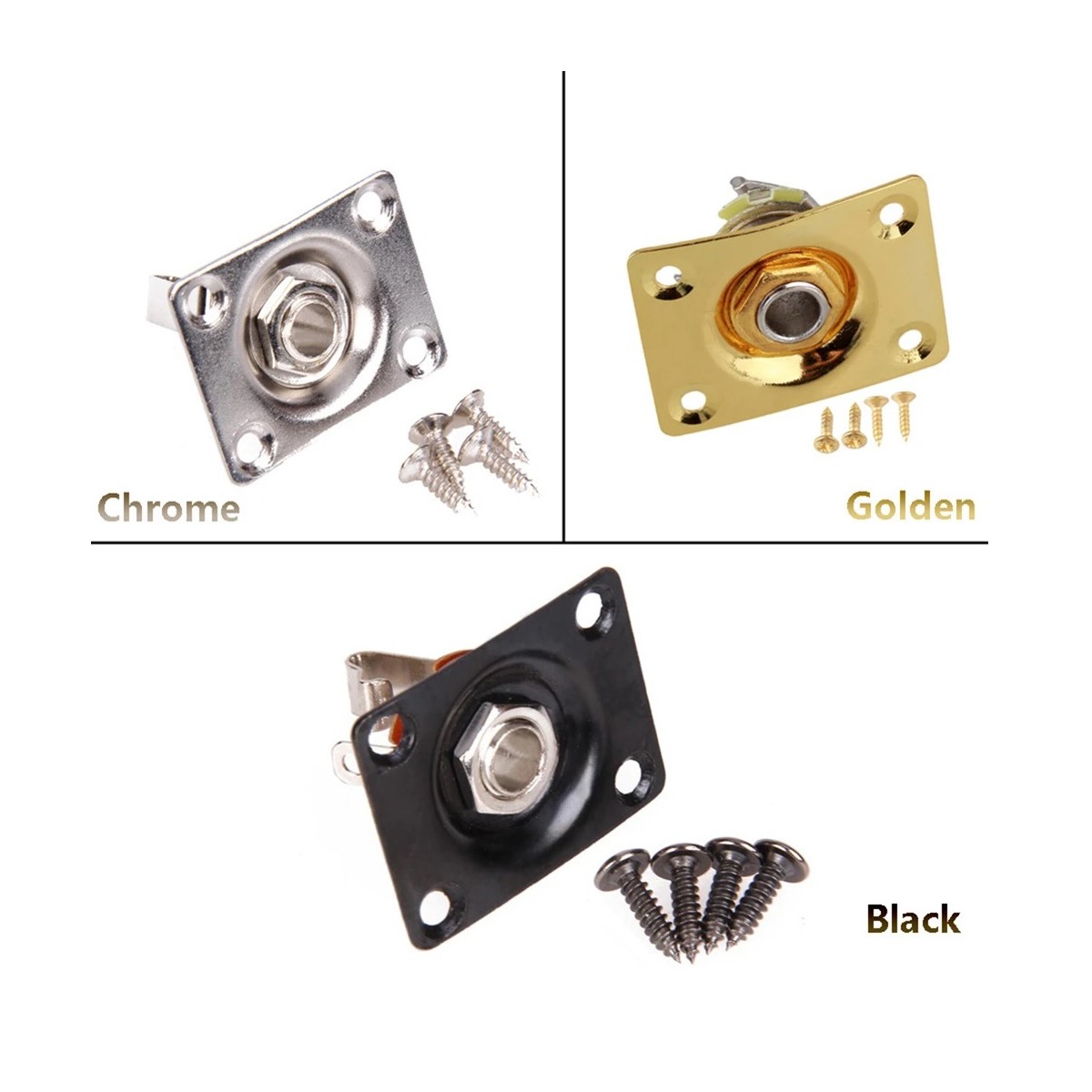 Ligzdas plāksne ar skrūvem stīgu instrumentiem Jack Plate F47 jack CR