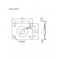Ligzdas plāksne ar skrūvem stīgu instrumentiem Jack Plate F47 jack CR