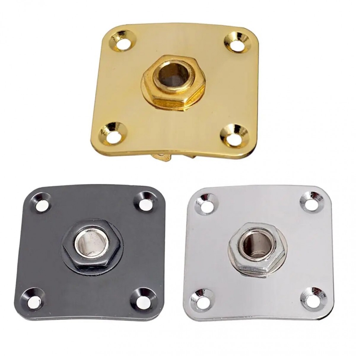 Ligzdas plāksne 35x35 ar skrūvem stīgu instrumentiem Jack Plate F49 jack CR