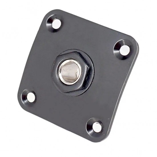 Ligzdas plāksne 35x35 ar skrūvem stīgu instrumentiem Jack Plate F49 jack BK