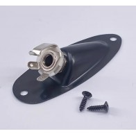 Boat Style plāksne ar skrūvem stīgu instrumentiem F51 BK Jack socket plate