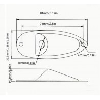 Boat Style plāksne ar skrūvem stīgu instrumentiem F51 BK Jack socket plate