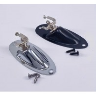 Boat Style plāksne ar skrūvem stīgu instrumentiem F51 BK Jack socket plate