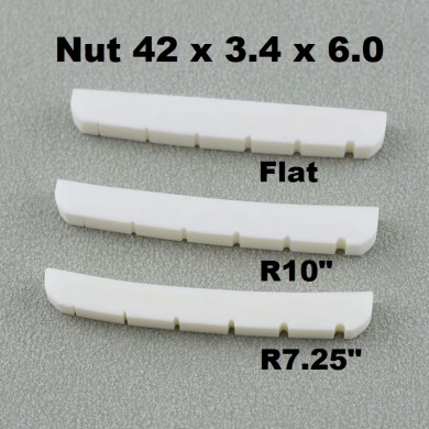 Augšējais slieksnis elektriskajai ģitārai 42mm SP-NTEL-42R7.25 bone 