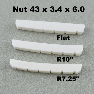 Augšējais slieksnis elektriskajai ģitārai 43mm SP-NTEL-43R10 bone 