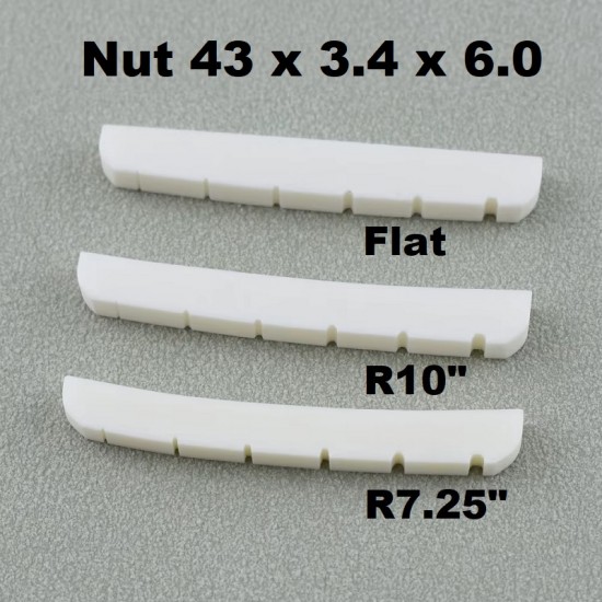 Electric guitar nut, pre-slotted 43mm, SP-NTEL-43Flat bone 
