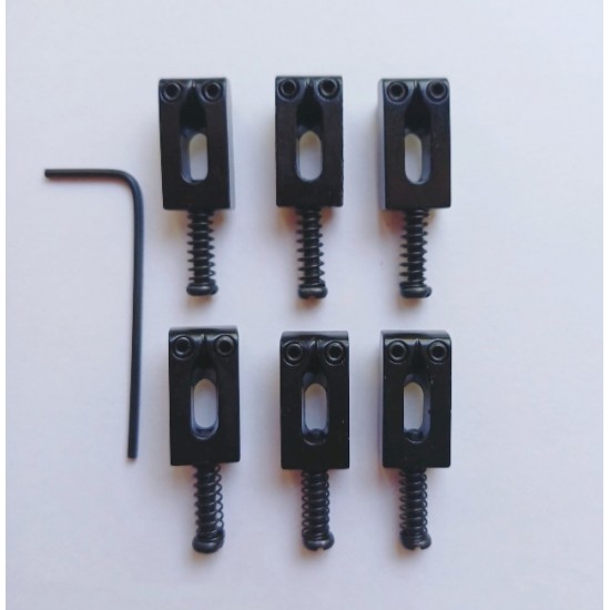 Guitar bridge saddle F64 BK(set)