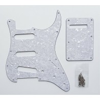 Dekoratīvais aizsargelements ģitārai, guitar pickguard plate cover SP-PKEL-STWHP Stratocaster modelis white pearl, 3 slāņu