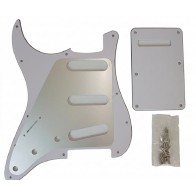Dekoratīvais aizsargelements ģitārai, guitar pickguard plate cover SP-PKEL-STWHP Stratocaster modelis white pearl, 3 slāņu
