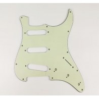 Dekoratīvais aizsargelements ģitārai, guitar pickguard plate cover SP-PKEL-STGR Stratocaster modelis gaiši zaļšб 3 slāņu