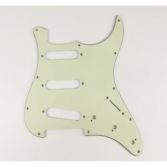 Dekoratīvais aizsargelements ģitārai, guitar pickguard plate cover SP-PKEL-STGR Stratocaster modelis gaiši zaļšб 3 slāņu