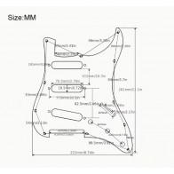 Dekoratīvais aizsargelements ģitārai, guitar pickguard plate cover SP-PKEL-STPR Stratocaster modelis violets, 3 slāņu