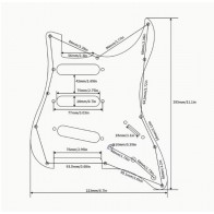 Dekoratīvais aizsargelements ģitārai, guitar pickguard plate cover SP-PKEL-STTO Stratocaster modelis tortoise, 3 slāņu