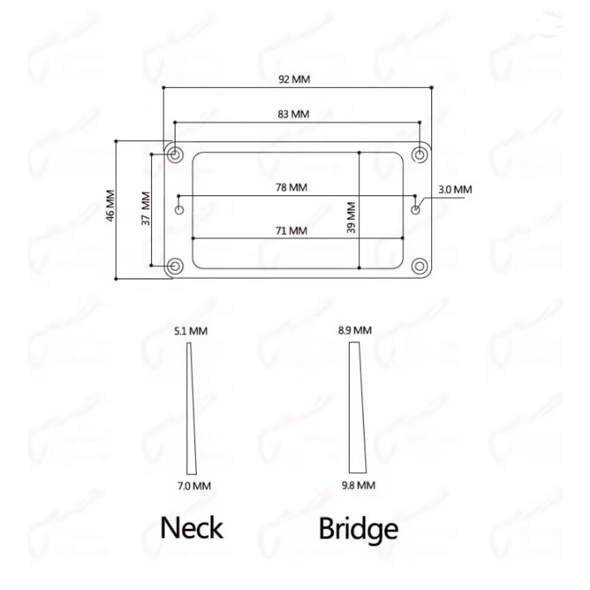 Pickup cover set BLACK flat