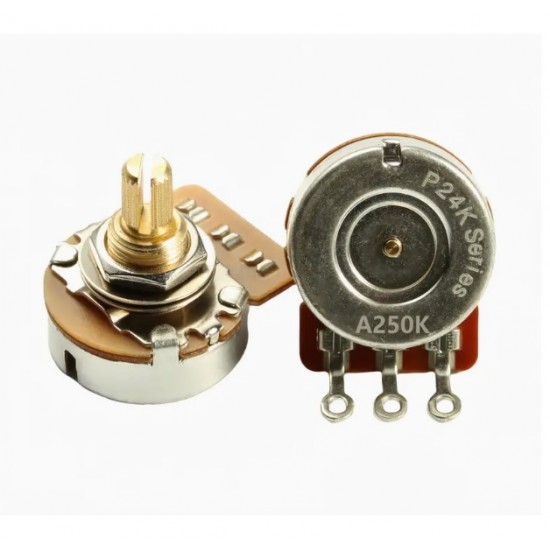 Ģitāras potenciometrs lineārs H80 TONE 24-16SL-A250K
