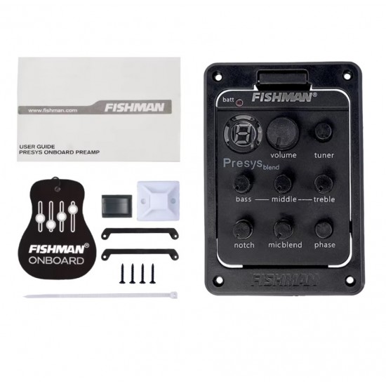 Elektronika EQ Fishman Presys blend tembrobloks akustiskas ģitāras skaņas noņēmējs
