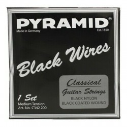 Klasiskās ģitāras stīgas Pyramid Black Wires (Vācija)