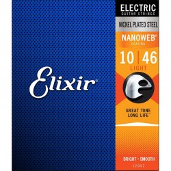 Elektriskās ģitāras stīgas 12052 Elixir 10-46 Nanoweb (ASV)