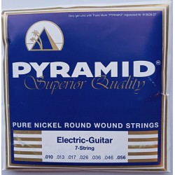 Elektriskās ģitāras stīgas 7-string Pyramid 10-56 Nickel round (Vācija)