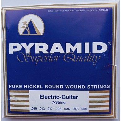 Set of strings for 7-string electric guitar Pyramid 10-56 Nickel round