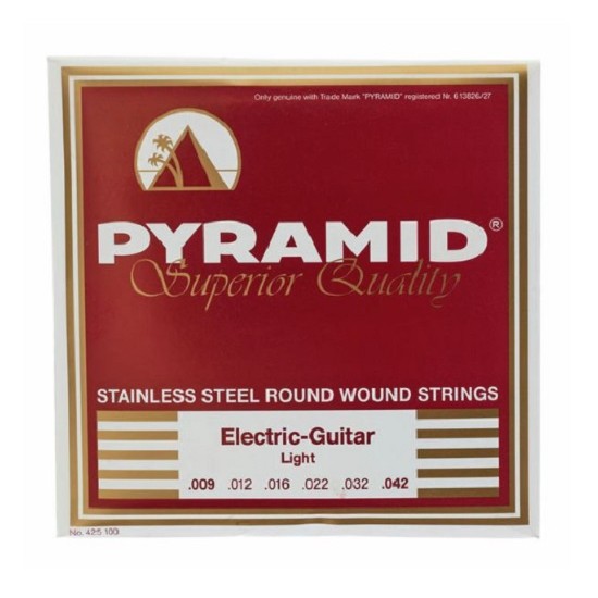 Elektriskās ģitāras stīgas Pyramid 09-42 Stainless steel round wound (Vācija)
