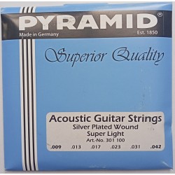 Set of strings for acoustic guitarPyramid 09-42 Silver